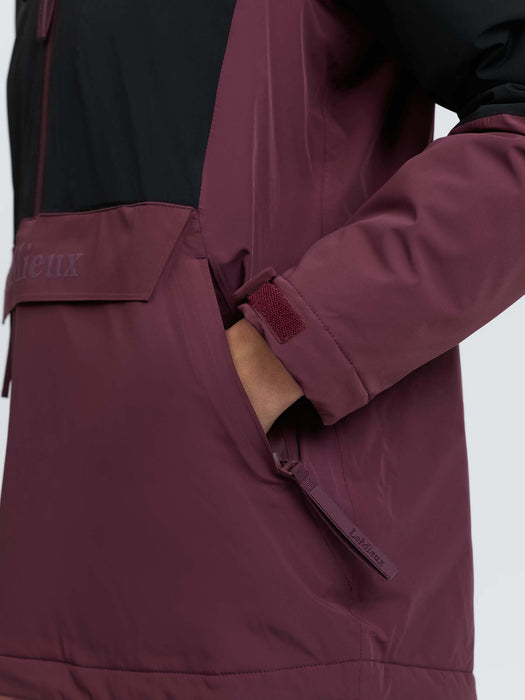 LeMieux Phoebe 1/2 Zip Waterproof Anorak Black & Bramble