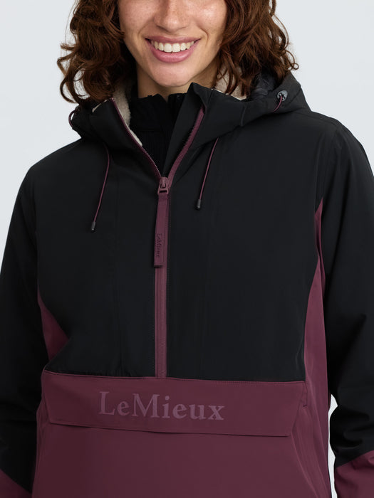 LeMieux Phoebe 1/2 Zip Waterproof Anorak Black & Bramble