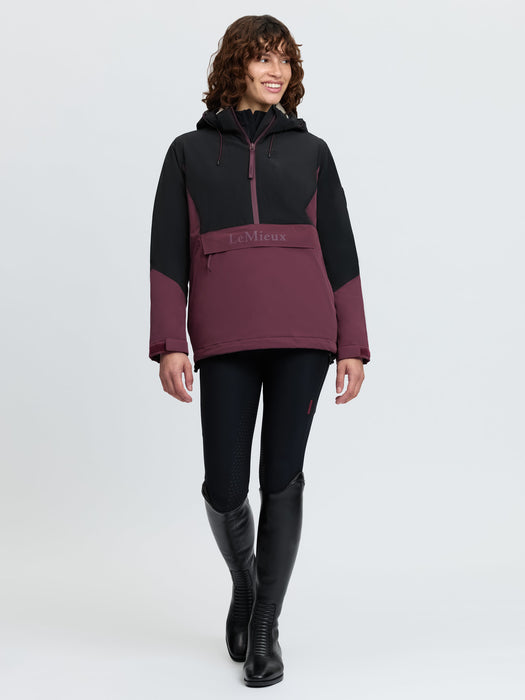 LeMieux Phoebe 1/2 Zip Waterproof Anorak Black & Bramble