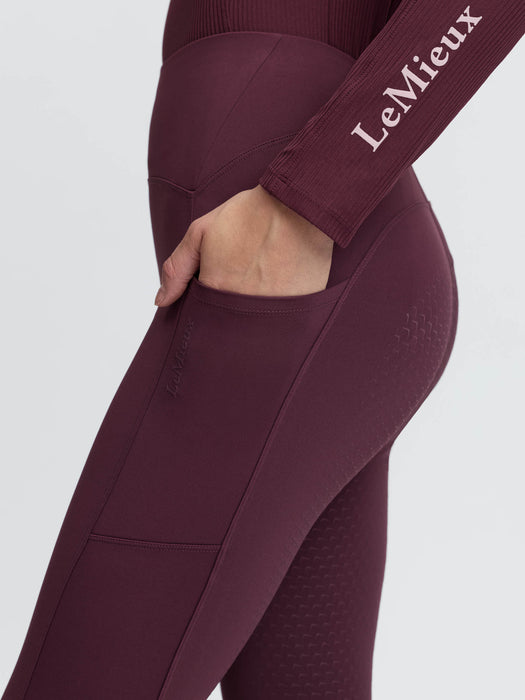 LeMieux Natalie Brushed Pull On Leggings Bramble