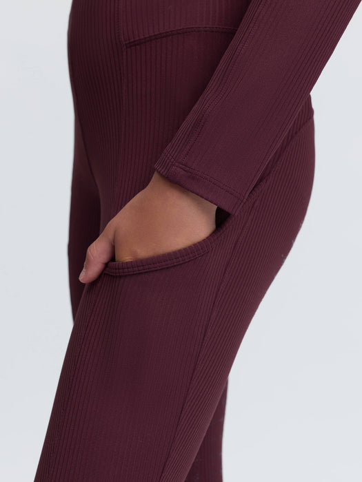 LeMieux Young Rider Orla Ribbed Pull Ons Bramble