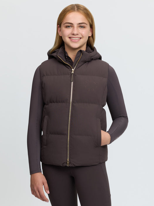LeMieux Young Rider Joey Hooded Gilet Cocoa
