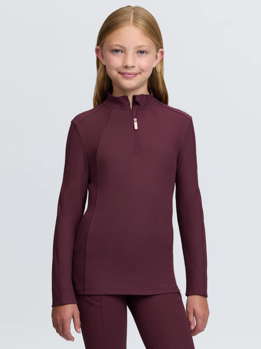 LeMieux Young Rider Raye Ribbed Base Layer Bramble