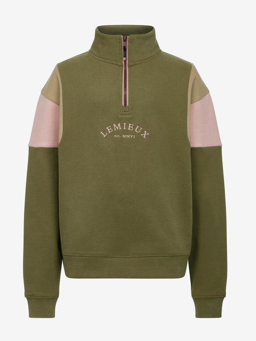 LeMieux Young Rider Viola 1/4 Zip Sweatshirt Willow Green
