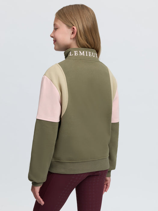 LeMieux Young Rider Viola 1/4 Zip Sweatshirt Willow Green