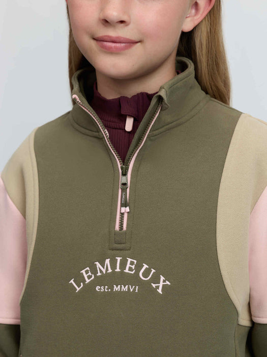 LeMieux Young Rider Viola 1/4 Zip Sweatshirt Willow Green