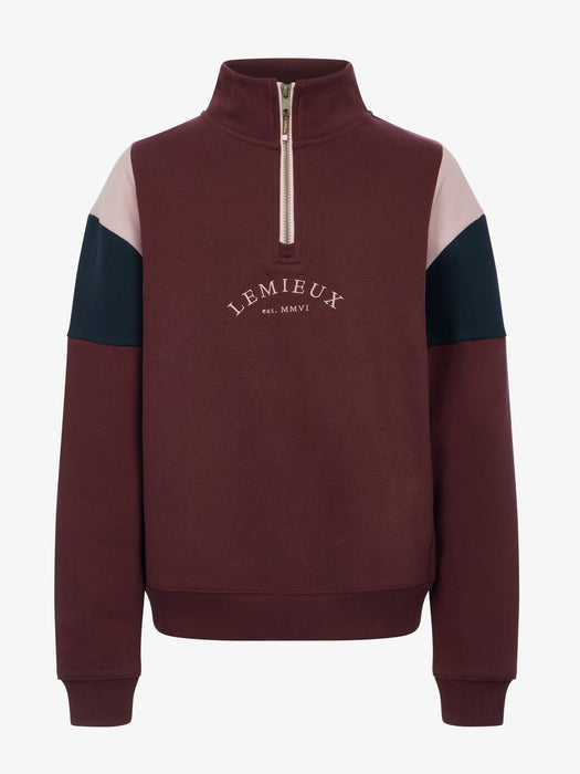 LeMieux Young Rider Viola 1/4 Zip Sweatshirt Bramble