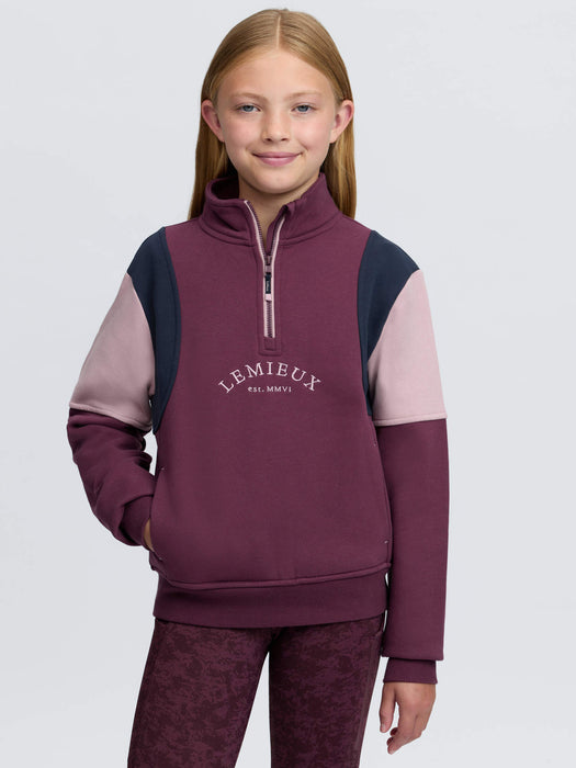 LeMieux Young Rider Viola 1/4 Zip Sweatshirt Bramble