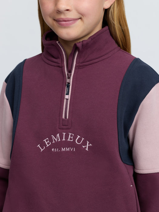 LeMieux Young Rider Viola 1/4 Zip Sweatshirt Bramble