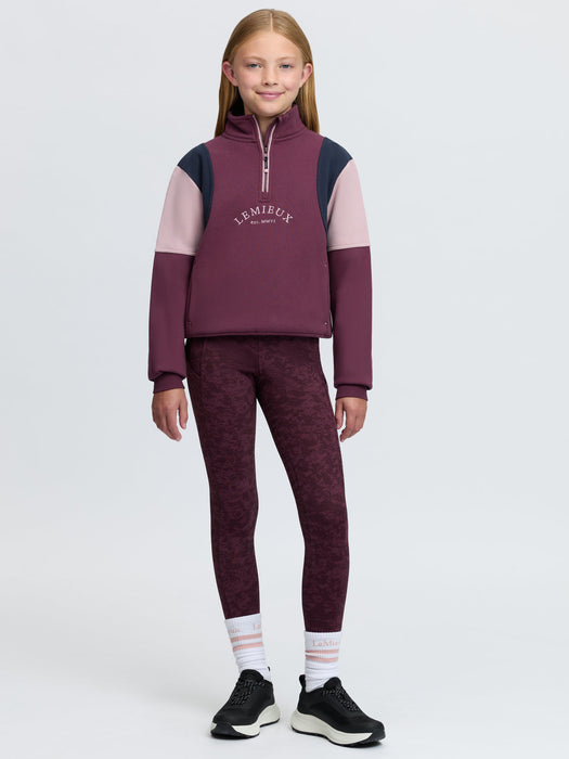 LeMieux Young Rider Viola 1/4 Zip Sweatshirt Bramble