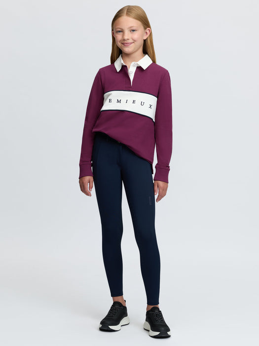 LeMieux Young Rider Riley Rugby Shirt Blackberry