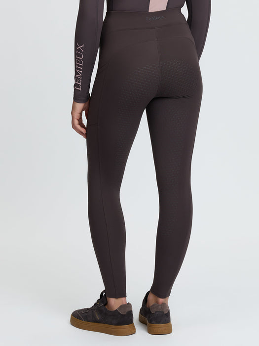 LeMieux Young Rider Nell Brushed Pull On Leggings Cocoa