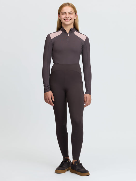 LeMieux Young Rider Nell Brushed Pull On Leggings Cocoa