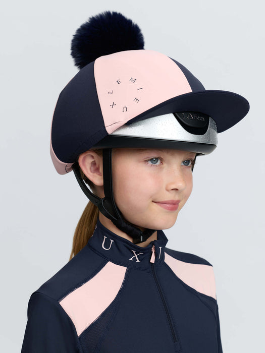 LeMieux Harlequin Hat Silk Navy & Petal