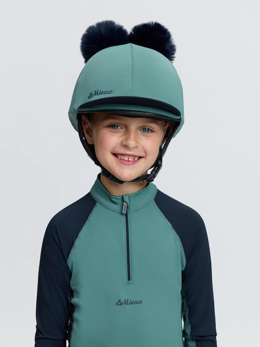 LeMieux Mini Double Pom Hat Navy & Aloe