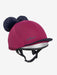 LeMieux Mini Double Pom Hat Silk Blackberry
