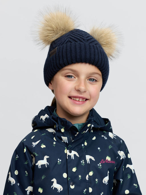 LeMieux Mini Beanie Double Pom Navy