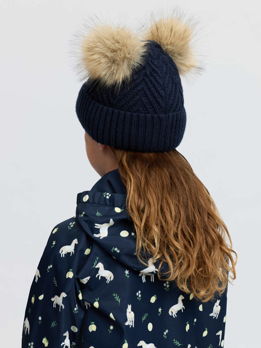 LeMieux Mini Beanie Double Pom Navy