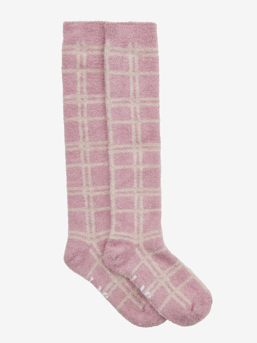  LeMieux Heritage Check Fluffies Socks Wild Rose