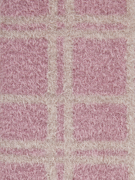  LeMieux Heritage Check Fluffies Socks Wild Rose