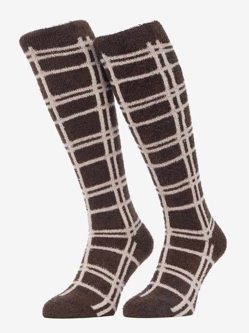 LeMieux Heritage Fluffies Socks Cocoa Check