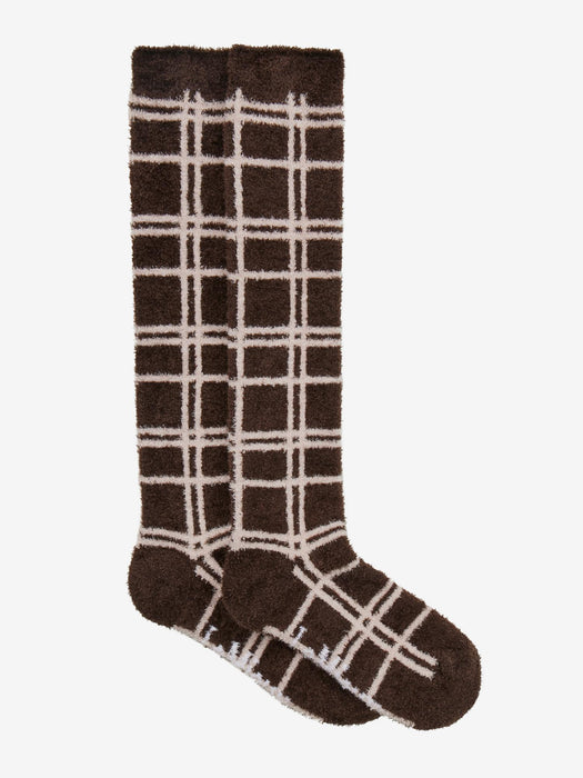 LeMieux Heritage Fluffies Socks Cocoa Check