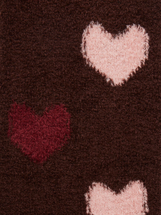 LeMieux Heart Fluffies Socks Bramble