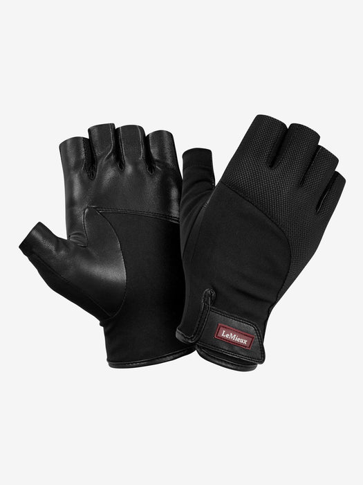  LeMieux Fingerless Glove Riding Gloves Black