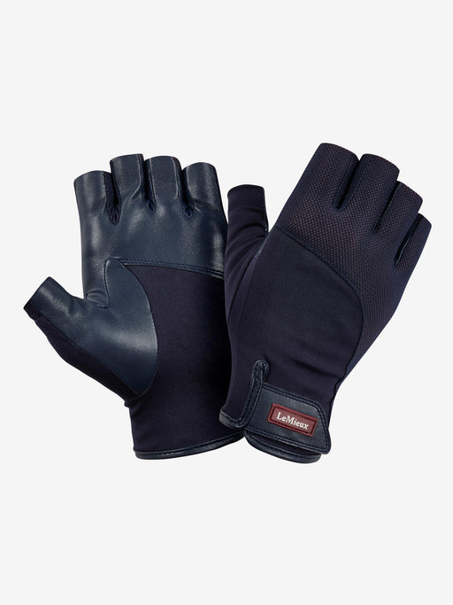 LeMieux Fingerless Glove Riding Gloves Navy