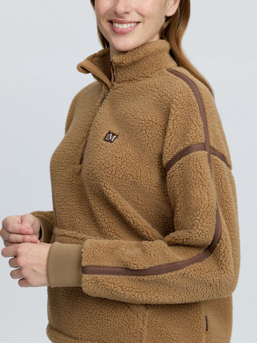LeMieux Avery Teddy 1/4 Zip Fleece Caramel