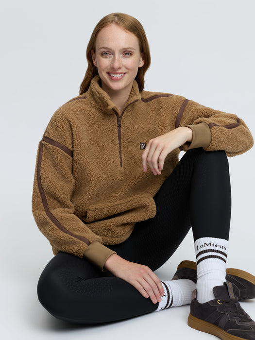 LeMieux Avery Teddy 1/4 Zip Fleece Caramel