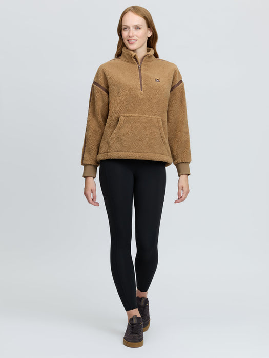 LeMieux Avery Teddy 1/4 Zip Fleece Caramel