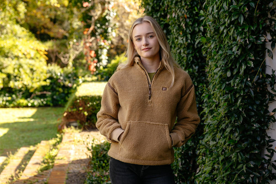 LeMieux Avery Teddy 1/4 Zip Fleece Caramel