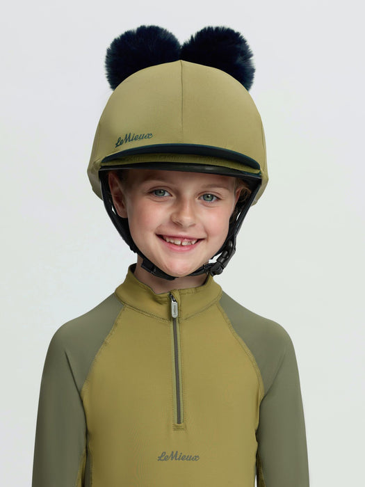 LeMieux Mini Double Pom Hat Silk Gooseberry