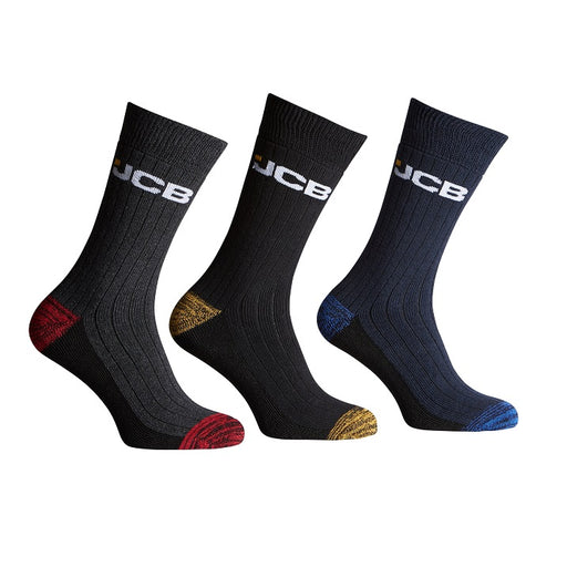 JCB Boot Socks 6-11 Assorted (3pk)