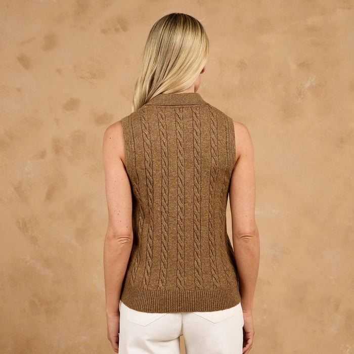 Toggi Kessel Cable Knit Top Bronze