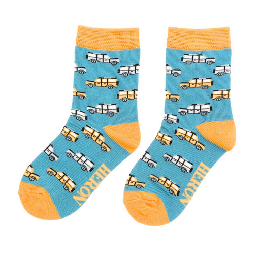 Boys Jeep Socks Teal
