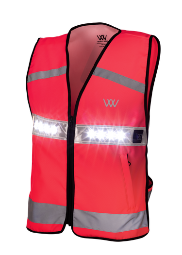 WoofWear LED Hi Vis Riding Vest Pink
