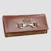 Lily Snaffle Purse in Dark Tan and Suede