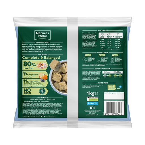 Natures Menu 80/20 Fish Nuggets 1kg