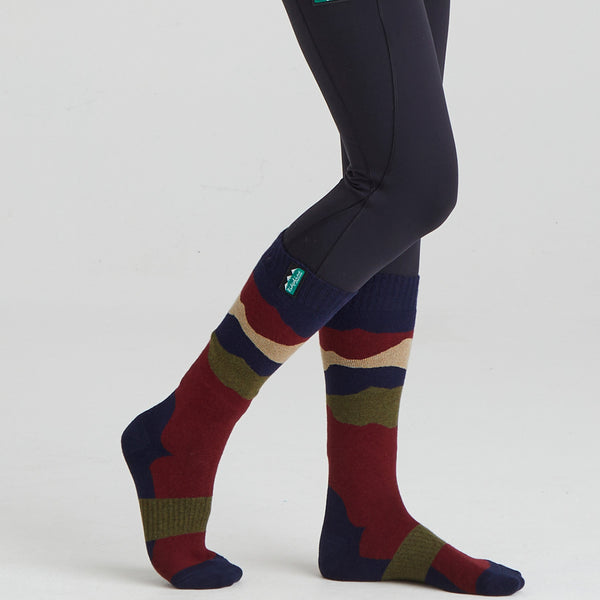 Ridgeline Merino Full Navy Stripes Socks