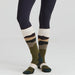 Ridgeline Merino Full Olive Stripe Socks