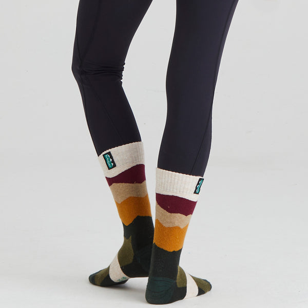 Ridgeline Merino Mid Berry Stripe Socks