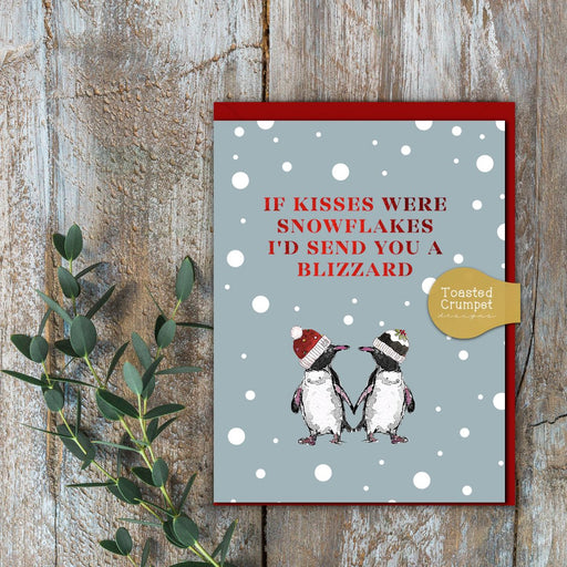 Toasted Crumpet Christmas If Kisses Were Snowflakes Mini Card