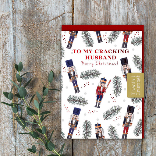 Toasted Crumpet Christmas Cracking Husband Card