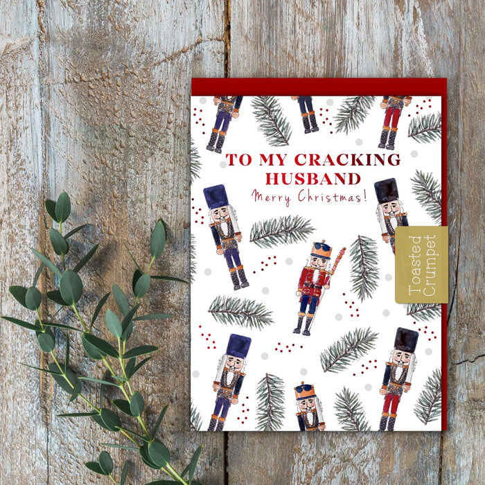 Toasted Crumpet Christmas Cracking Husband Card