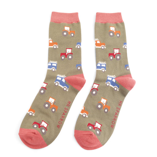 Mr Sparrow On The Farm Socks Khaki
