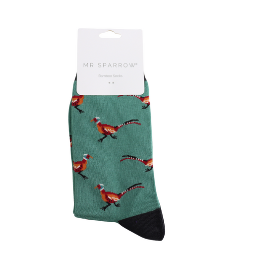 Mr Sparrow Pheasant Socks Green 
