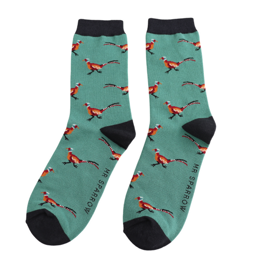 Mr Sparrow Pheasant Socks Green
