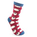 Mr Sparrow Happy Sheep Socks Dark Red
